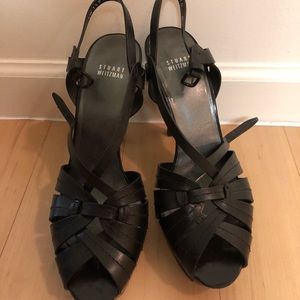 Stuart weitzman heels, braided toe.